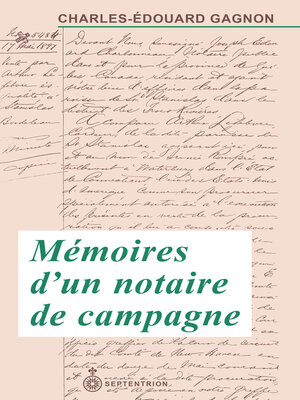 cover image of Mémoires d'une notaire de campagne